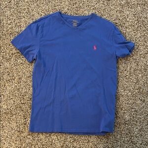 Blue Men’s V-neck Polo by Ralph Lauren